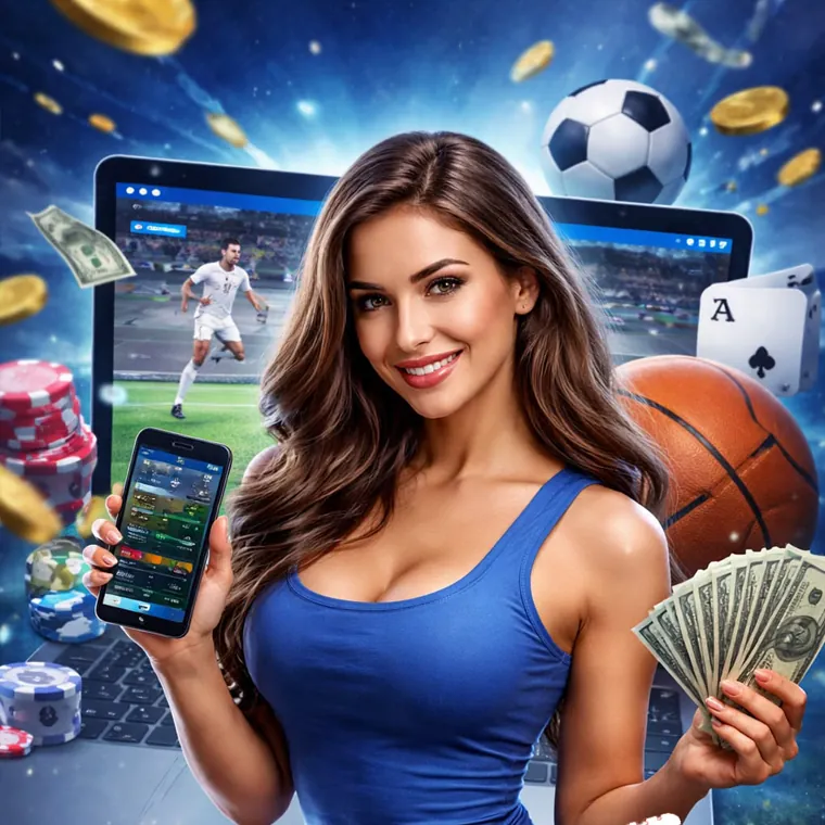 Live dealer casino table with cards and chips in a luxurious setting